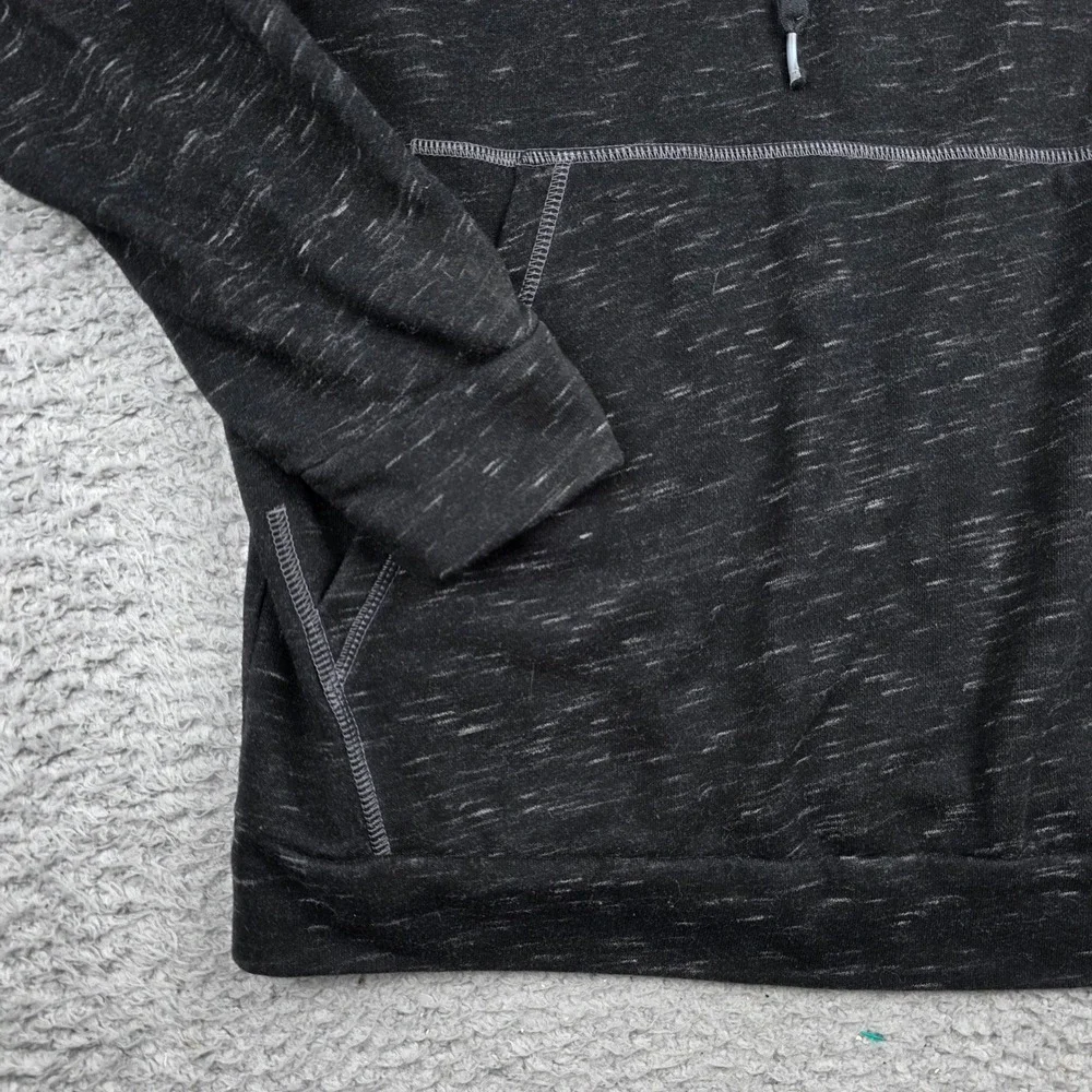 Adidas Hoodie Mens Large Black Heathered Space Dye‎ Pullover GK8910